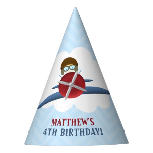 アヴィエーターとその飛行機 パーティーハット (正面)