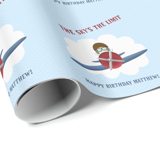 アヴィエーターとその飛行機 ラッピングペーパー (ロールコーナー)