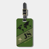 アヴィオントラベルグリーン ラゲッジタグ (正面縦)