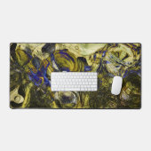 アヴィニオンオリーブグリーン抽象芸術 デスクマット (キーボード&マウス)