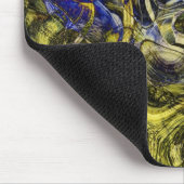 アヴィニオンオリーブグリーン抽象芸術 マウスパッド (コーナー)