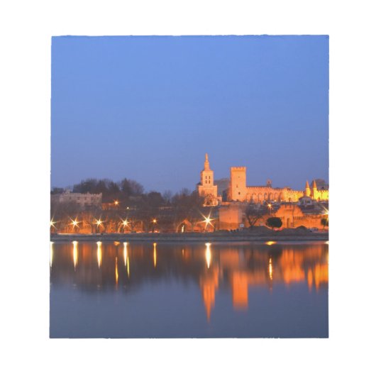 アヴィニョンの教皇の宮殿とローネ川 ノートパッド (正面)