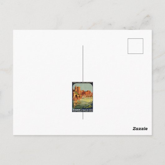 アヴィニョンプロヴァンスフランスヴィンテージはがき ポストカード (裏面)
