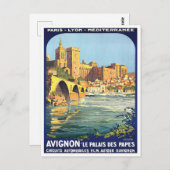アヴィニョン・フランスヴィンテージ旅行 ポストカード (正面/裏面)