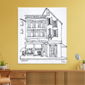 アヴィニョンBoullangerie Patisserie キャンバスプリント (インサイチュ (リビング))