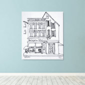 アヴィニョンBoullangerie Patisserie キャンバスプリント (インサイチュ (ウッドフロア))