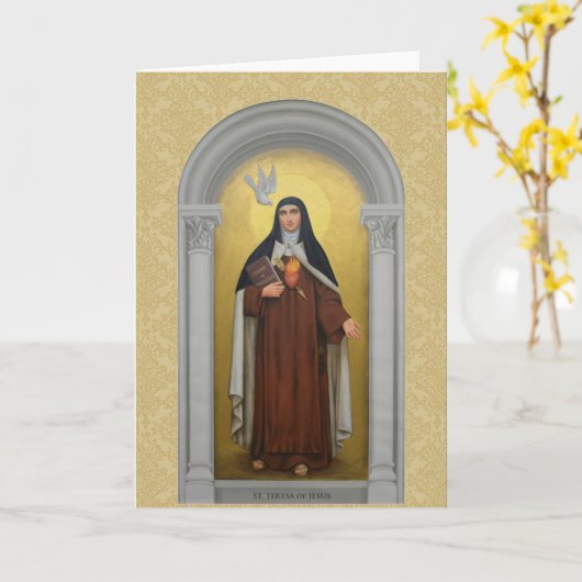 アヴィラ（イエスの）カルメライトの聖テレサ カード (黄色い花)