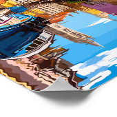 アヴェイロポルトガルヴィンテージ旅行イラストレーション ポスター (角)