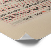 アヴェグラシア・プレナ – アンティフォン中世写本 ポスター (角)