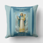 アヴェマリア聖母マリアキリスト子供の数珠 クッション (裏面)