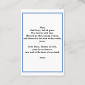 アヴェ・まりあの祈りのカード 名刺 (裏面)