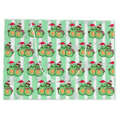 アヴォメリークリスマスアボカドおもしろいスのユーモア ラージペーパーバッグ (裏面)