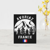 アヴォリアスフランスアルプススキーリゾートアルパインスキーフランス カード (黄色い花)