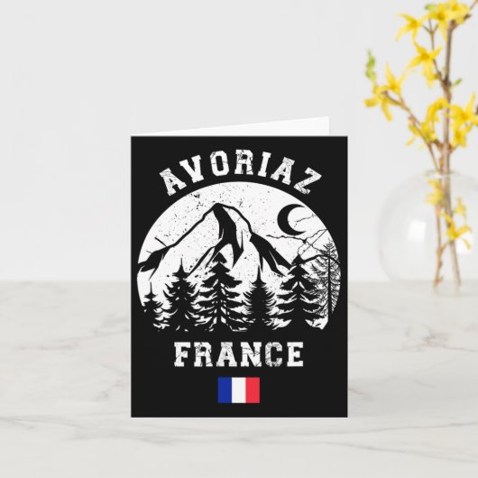 アヴォリアスフランスアルプススキーリゾートアルパインスキーフランス カード (黄色い花)