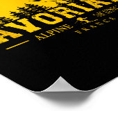 アヴォリアスフランススキーリゾートアルパインスキーフランスのアルプ ポスター (角)