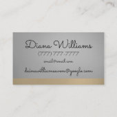 アヴォンパーソナライズされたブラックとシルバーのレースの美学 名刺 (裏面)