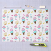 アヴリルフルーアのかわいいアイスクリームコーンカップケーキドーナツ 薄葉紙 (クラフト)