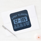 アヴロカナダ矢印 – 青 スクエアシール (封筒)