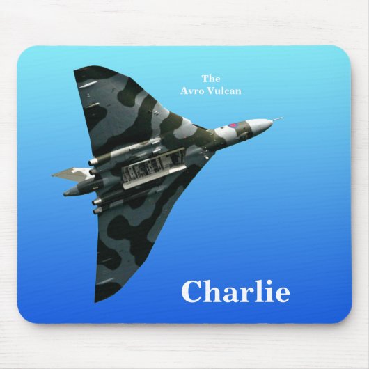 アヴロバルカンデルタウィングボマーパーソナライズされた マウスパッド (正面)