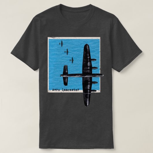 アヴロ・ランカスター爆撃機第2次世界大戦 Tシャツ (デザイン正面)