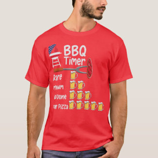 アーおもしろいトBBQタイマグリリングバーベキュー焼きプレ Tシャツ