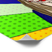 アーおもしろいトWTFポップ・アートのライフ] Lady Freking Out ポスター (角)