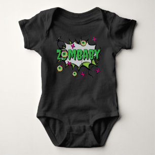 アーおもしろいポップ・アートのトファンキー「ZomBaby」 ベビーボディスーツ