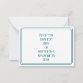 アーお洒落トポップ・アートの「こんにちは」フラット ノートカード (裏面)