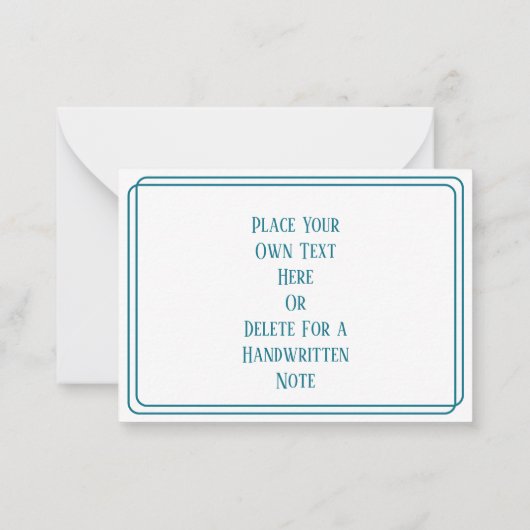 アーお洒落トポップ・アートの「こんにちは」フラット ノートカード (裏面)