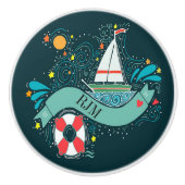 アーお洒落ト航海のドロワーノブ セラミックノブ (正面)