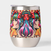 アーかわいらしトポップ・アートの漫画ガールと弓 (右面)