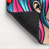 アーかわいらしトポップ・アートの漫画ガールカラフルアイアート マウスパッド (コーナー)