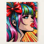 アーかわいらしトポップ・アートの漫画ガールカラフルパーソナライズされた プランナー手帳 (裏面)