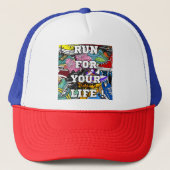 アーはっきりしたトポップ・アートのランナージョガー キャップ (正面)