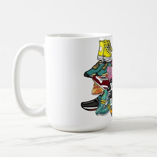 アーはっきりしたトポップ・アートのランナージョガー コーヒーマグカップ (左)