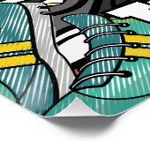 アーはっきりしたトポップ・アートのランナージョガー ポスター (コーナー)