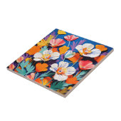 アーはっきりしたトポップ・アートの・カリフォルニアポピー タイル (側面)