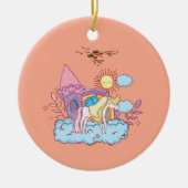 アーよくはしゃぐトお洒落デザイン セラミックオーナメント (正面)