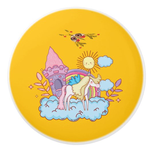 アーよくはしゃぐトお洒落デザイン セラミックノブ (正面)