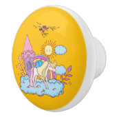 アーよくはしゃぐトお洒落デザイン セラミックノブ (右)