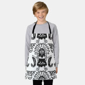 アーアステカト – トカゲ模様 エプロン (着用した状態)