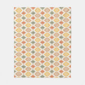 アーアステカト | 南西部の部族ダイヤモンド模様 フリースブランケット (正面)