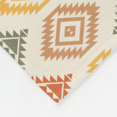 アーアステカト | 南西部の部族ダイヤモンド模様 フリースブランケット (角)