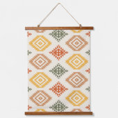 アーアステカト | 南西部の部族ダイヤモンド模様 吊り下げ型タペストリー (正面)