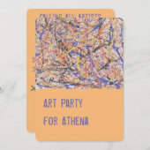 アーアートトア絵画ーティストパーティの招待状 招待状 (正面/裏面)