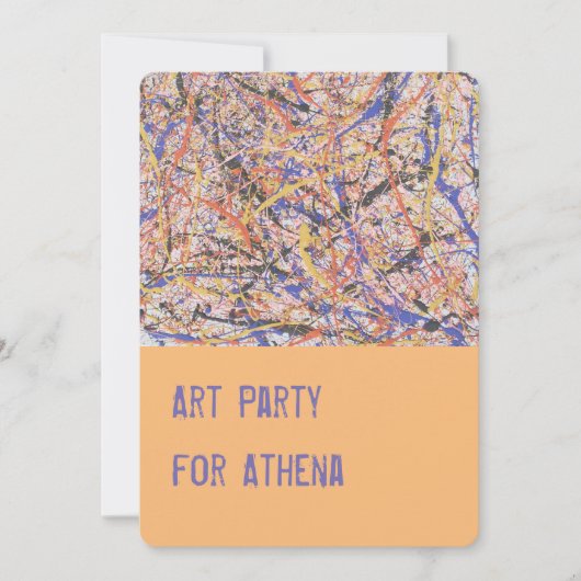 アーアートトア絵画ーティストパーティの招待状 招待状 (正面)