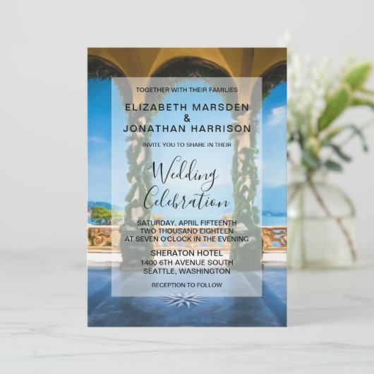 アーイタリアンチエレガントフォーマル結婚式招待状 招待状 (スタンド正面)