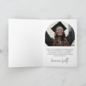 アーエレガントチクラシック卒業写真卒業 サンキューカード (内部)