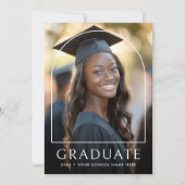 アーエレガントチクラシック卒業写真卒業 サンキューカード (正面)