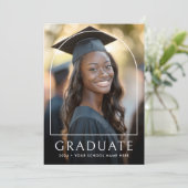 アーエレガントチクラシック卒業写真卒業 サンキューカード (スタンド正面)